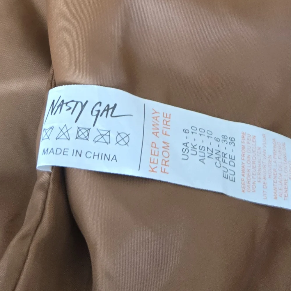 Nasty Gal Tan Quilted Leather Jacket - Picture 13 of 13